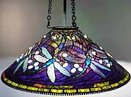 28 Inch Swirling Dragonfly Tiffany Lamp