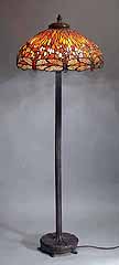 Tiffany floor lamp Dragonfly dome 22"