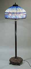 Tiffany Floor lamp Curtainborder blue