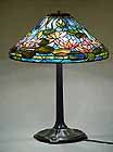20" Waterlily Tiffany Lamp on a Stick Bronze base