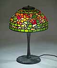 12" Nasturtium Tiffany Lamp designed by Dr. Grotepass